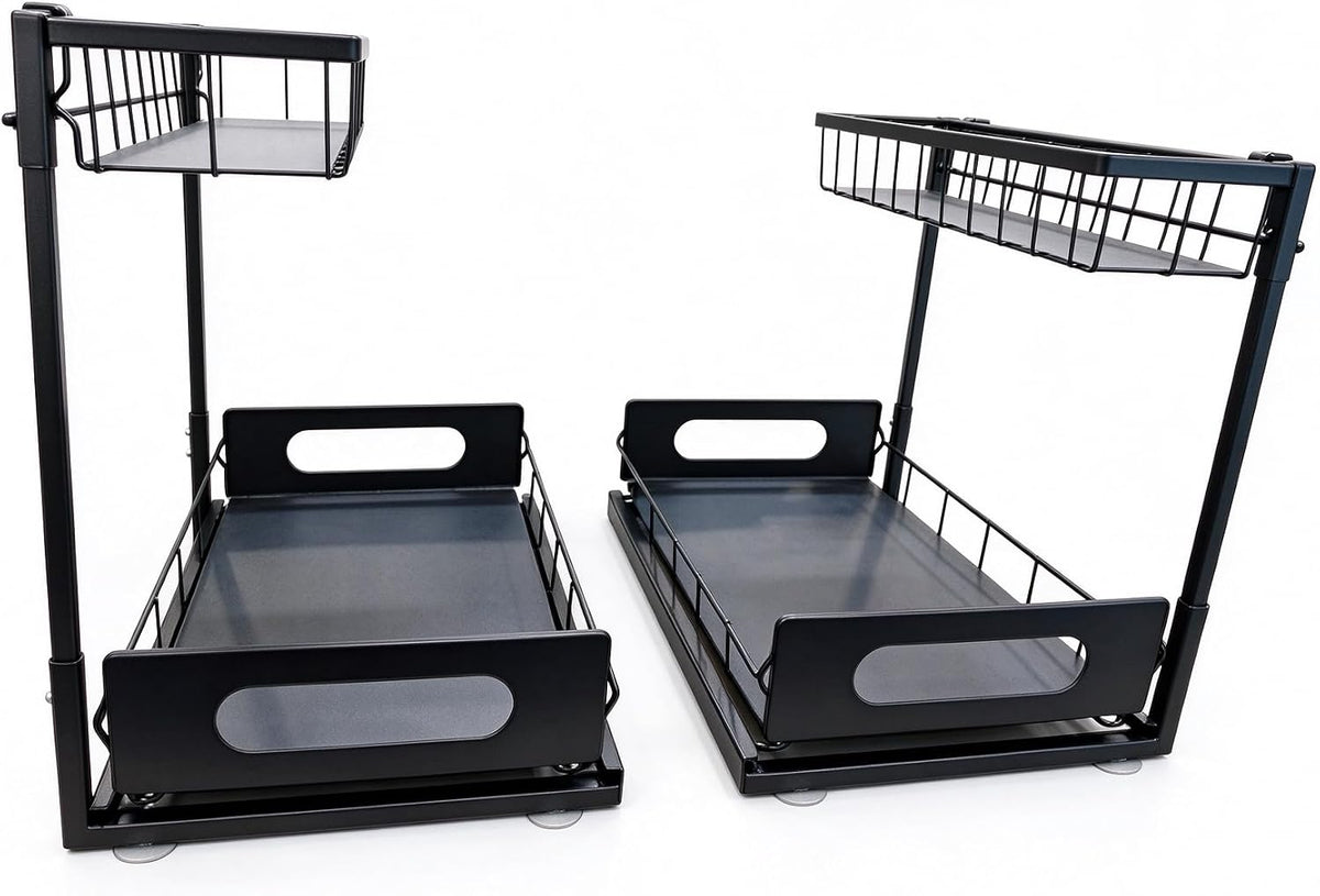 Under Sink Organizer, 2 Tier Pull Out Cabinet Organizer