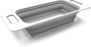 Over The Sink Rectangular Colander (Grey)