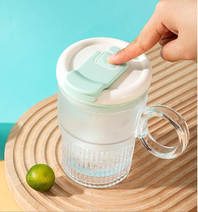Stirring Mug Cup, Electric High Speed Mixing Cup,Waterproof Glass Self Stirring Travel Coffee Cup with Straw,Protein Shakes,Mixing Coffee Mug Stirring (Cyan)