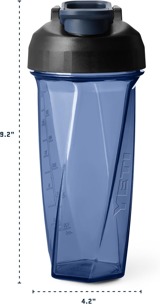 YETI Yonder Helimix Vortex Blender Shaker Bottle Holds up to 27oz | No Blending Ball or Whisk | USA Made | Portable Pre Workout Whey Protein Drink Shaker Cup | Dishwasher Safe, Venom