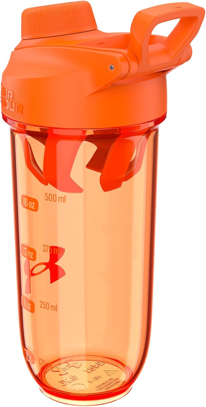 Under Armour UA 24oz Clarity Shaker Bottle Blaze Orange/Blaze Orange OSFA