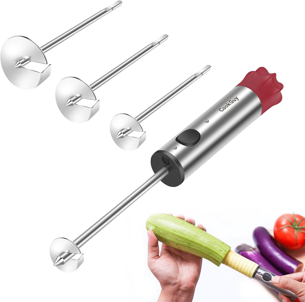 Multi-Purpose Veggie Drill - 4 Sizes Vegetable Corer Tool