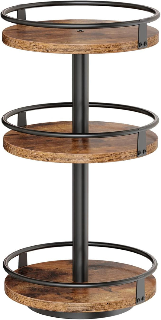 3-Tier Lazy Susan Organizer, Rotating Spice Rack, Turntable Spice Rack