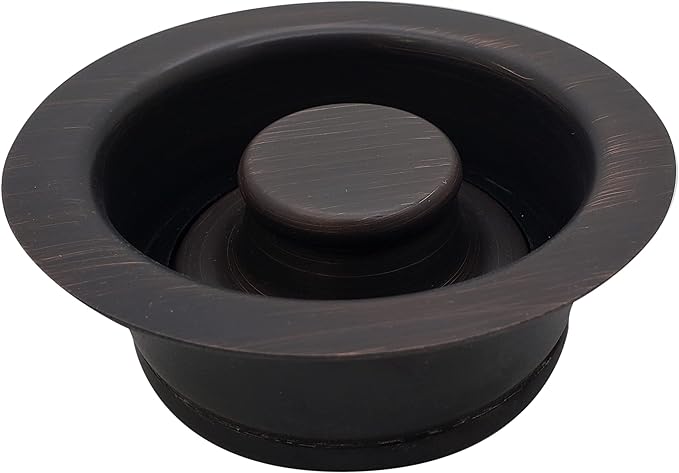 Westbrass A2165-12A 4-1/4" OD Post Style Large Kitchen Basket Strainer with Waste Disposal Flange and Stopper Drain Set, Antique Bronze
