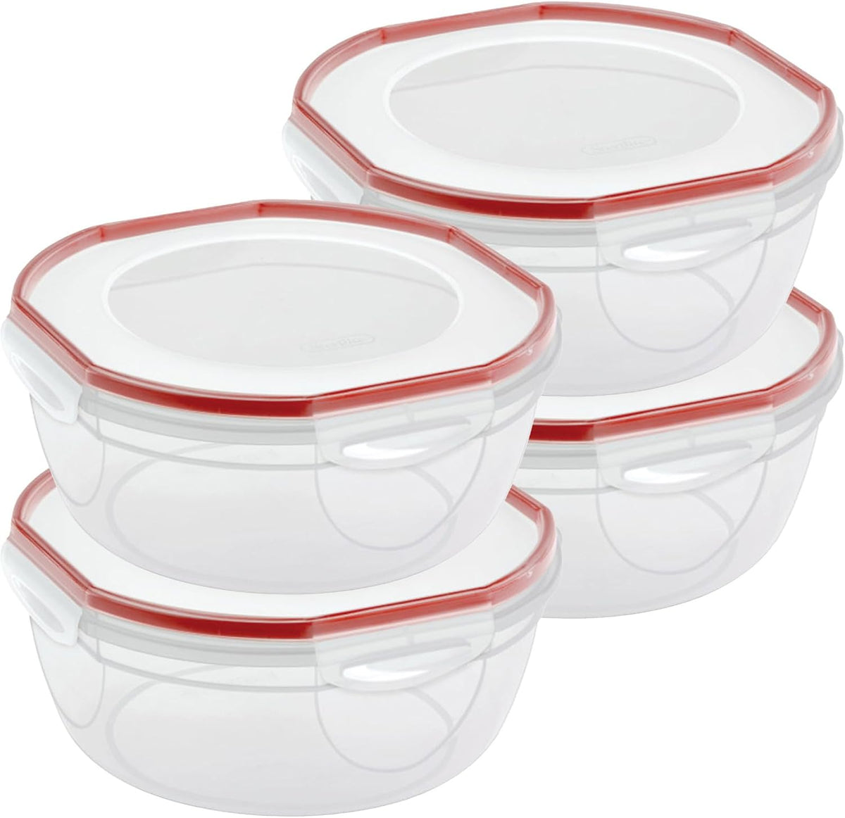 Ultra-Seal Bowl, Large Airtight Food Storage, 4.7 Qt, 4-Pack