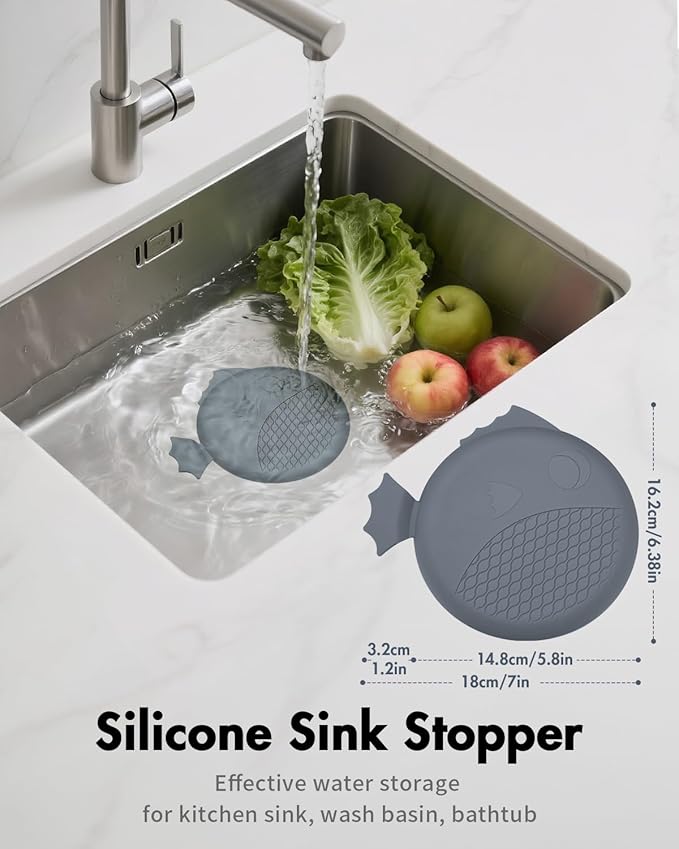 Sink Strainer with Stopper, Wokdada Revolutionary Clog-Free Food Catcher for Garbage Disposal