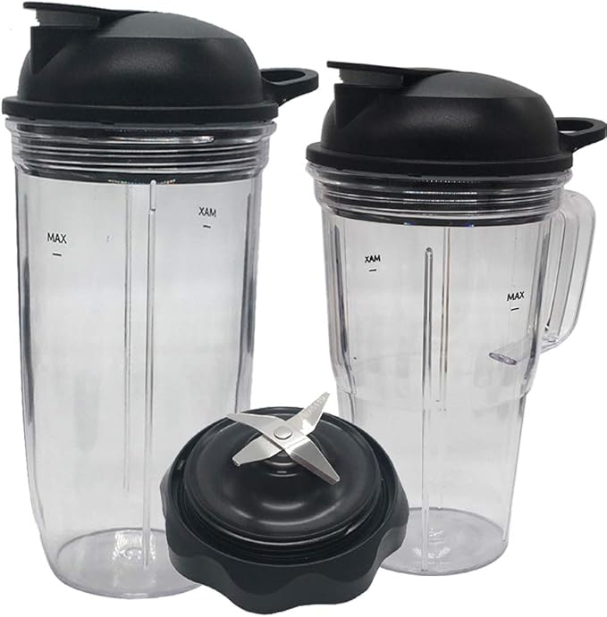 Replacement Combo Easy Twist Extractor Blade with32oz,24oz handle cup with to go lid, Compatible with nutribullet Full-Size Blender Combo 1200W:NBF50500/NBF50500IN/NBF50500AK/NBF50500AW