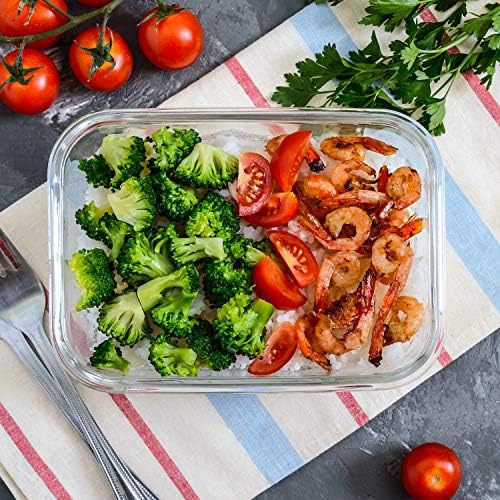 80 oz & 36 oz Extra Large Glass Food Storage Containers with Lids