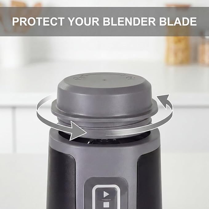 Accessories for Ninja Blast, 2-in-1 Portable Lid & Blade Cover Set Leakproof Dishwasher Safe Replacement Lids, Compatible for Ninja Blast Personal Blender BC100, BC151, CL155 Series (gray)