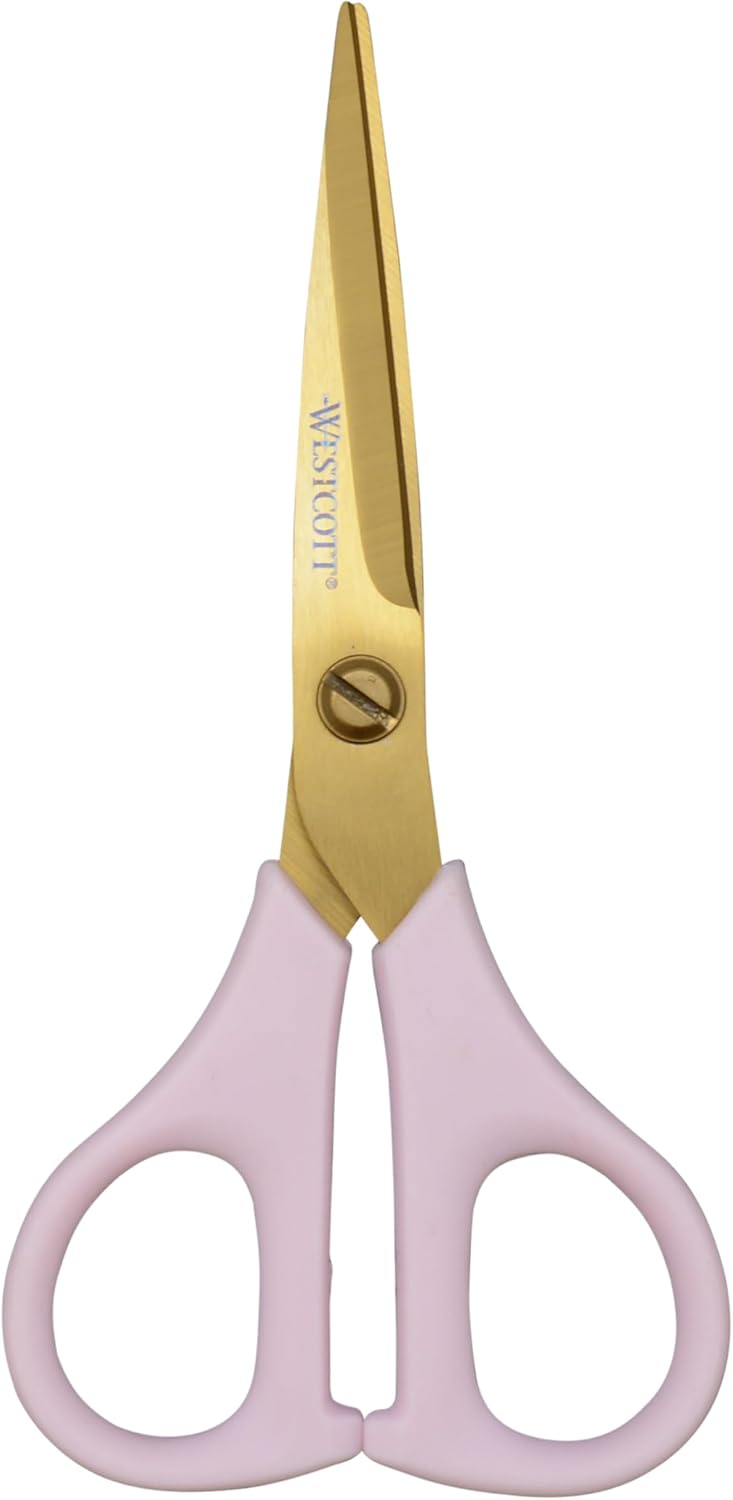 All-Purpose Kitchen Snips for Herbs, Pink with Gold Blade - Precision-Ground Blades, Durable Design, Ideal Kitchen Scissors for Everyday Tasks, 5-Inch