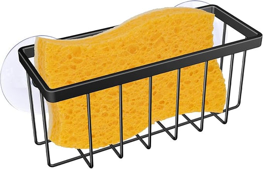 Sponge Holder for Kitchen Sink, Kitchen Sponge Holder, Black
