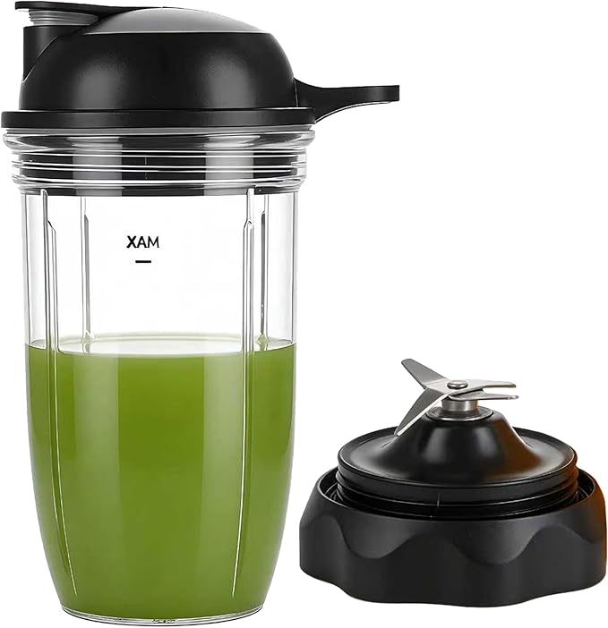 Replacement Combo Easy Twist Extractor Blade with18oz,24oz handle cup with to go lid, Compatible with NutriBullet Blender 1200 Watts:ZNBF30400Z/ZNBF30500Z/NBF70500/NBF50500/NBF50500IN/NBF50500AK