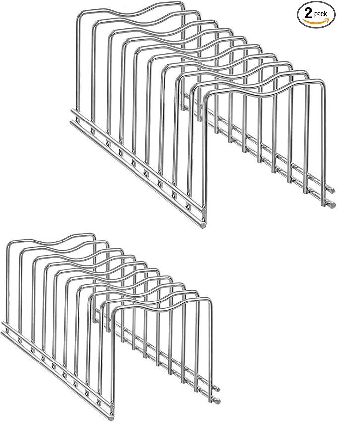 Kitchen Pot Lid Holder Organizer, Rack Cutting Boards, Bakeware, Reusable Containers, Plates
