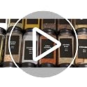 25 Glass Spice jars with label, 4oz Seasoning jars with Black Metal Lids