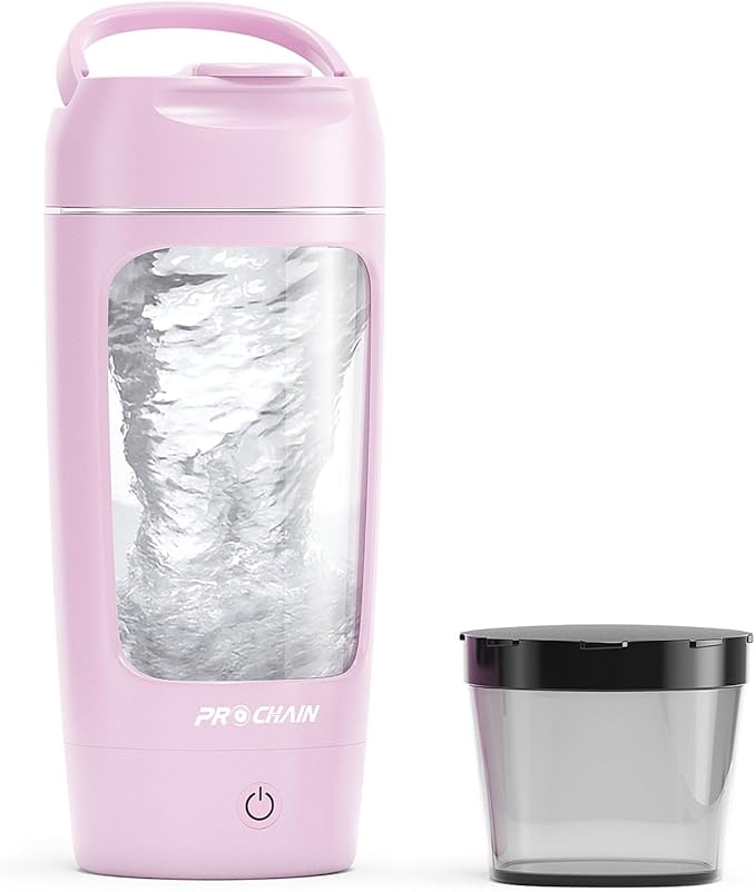PROCHAIN Electric Protein Shaker Bottle, Shaker Cups for Protein Shakes, Portable Mixer Cup for Sports Nutrition, BPA-Free Tritan, 22oz