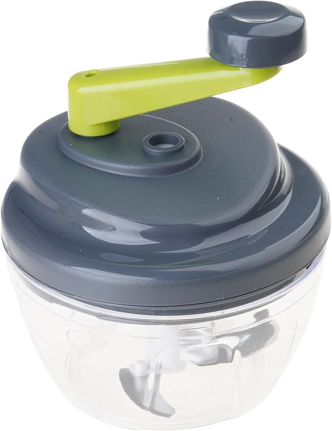 Hand Crank Food Processor Efficient Manual Vegetable Chopper Dishwasher Safe Container Fast Meal Prep Hand Crank Food Processor