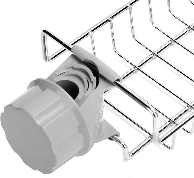 Fafeicy Faucet Rack Sink Hanging Storage Rack Stainless Steel Faucet Clip Drain Shelf Dish Cloth Organizer
