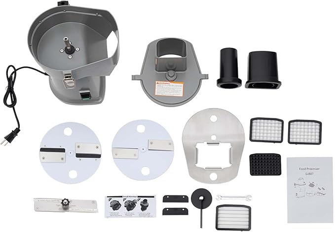 4 in 1 Commercial Vegetable Chopper, 200W Multifunctional Automatic Dicer Slicer Shredder Strip Cutter, Food Chopper Electric with Thickness Adjustable Multi Blades for Veggies & Fruits