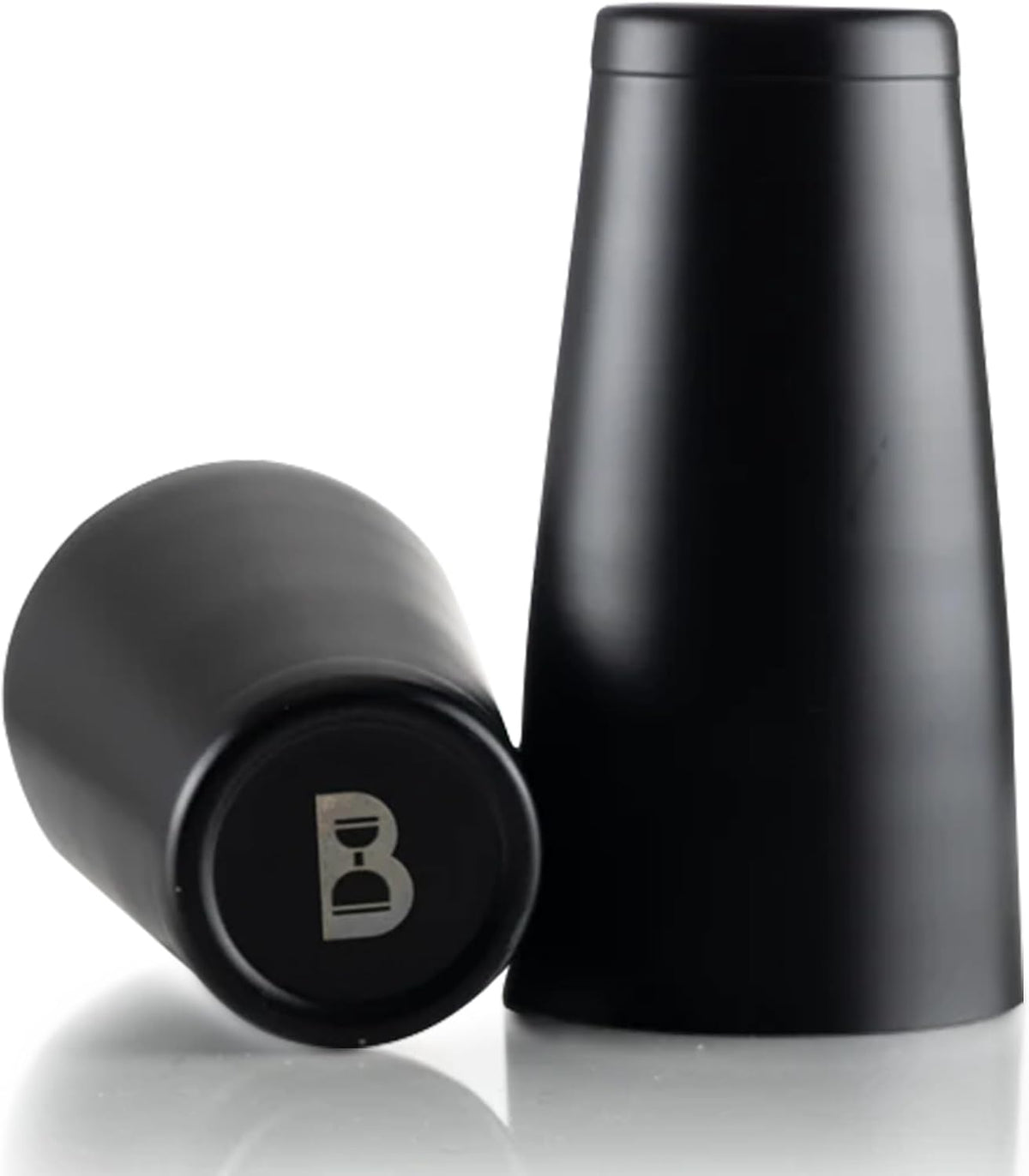 2-Piece Cocktail Shaker Matte Black – 28 oz Weighted Shaker & 18oz Weighted Cheater Tin, Professional Grade Bar Shaker, Premium Cocktail Shaker Set for Professional & Home Bartenders