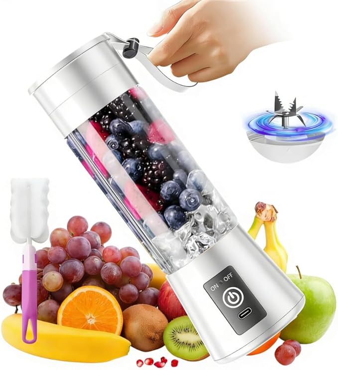 Portable Blender for Smoothie & Shakes - Upgraded Rechargeable Personal Size Blender, 380ml BPA Free Juice Cup & High Speed of 20,000 Rpm, Suit for Sports/Office/Home/Travel