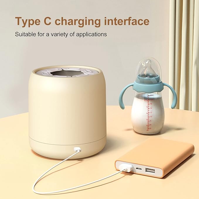 Baby Milk Bottle Shaker Automatic USB Charging Portable Low Noise Formula Mixer for Infant, Electric Milk Blender with 3 Mixing Modes, Compatible with 50-75mm Bottles