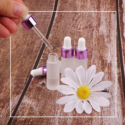 Kesell 50 Pack 5ml Frosted Glass Dropper Bottles for Essential Oils - Image 6