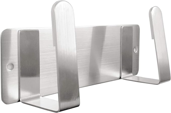 Pot Lid Rack, Wall Mounted 304 Stainless Steel Multi-Functional Storage Holder, Fits Cutting Boards, Pot Lids, Bathroom Scales, Self-Adhesive & Screw Mounting, Kitchen & Bathroom Organize(Silver)