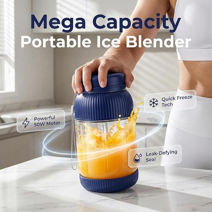 Wireless Juicer Cup Portable Juicer Cup, 44oz Personal Portable Blender Cup, Rechargeable wireless juicers Cordless Juice Mug for Shakes Smoothies Ice Crushing Travel Gym (Green)