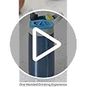 Autospout Water Bottle with Straw, Blue Poppy/Glacier, 13oz