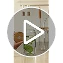 Drinking Glasses with Bamboo Lids and Glass Straw 4pcs Set - 16oz Glass Cups, Iced Coffee Glasses, Cute iced Tea Glasses, Beer Glasses, Ideal for Coffee Bar Accessories, Aesthetic Gift - 2 Brushes