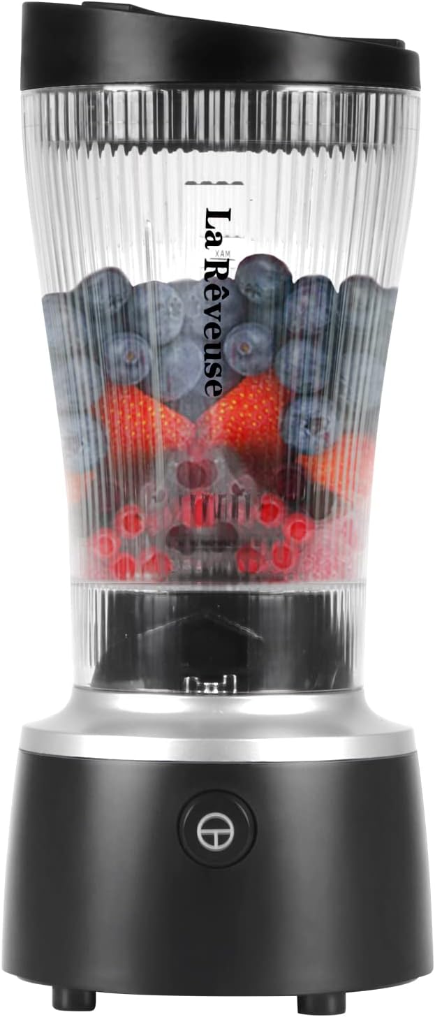 Single Serving Blender, Portable 15oz Cup, 250W, Black, LARB2202