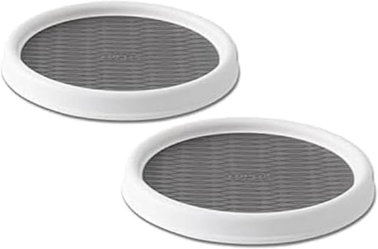 9 Inch Non Skid Pantry Cabinet Lazy Susan Turntable, Set of 2