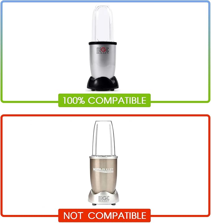 5-piece Magic Bullet Blender Cups, Tall 22oz Cup with Flip-Top To-Go Lid, Cross Blade, Blender Replacement Parts, Mug with Handle Compatible with Magic Bullet 250w MB1001