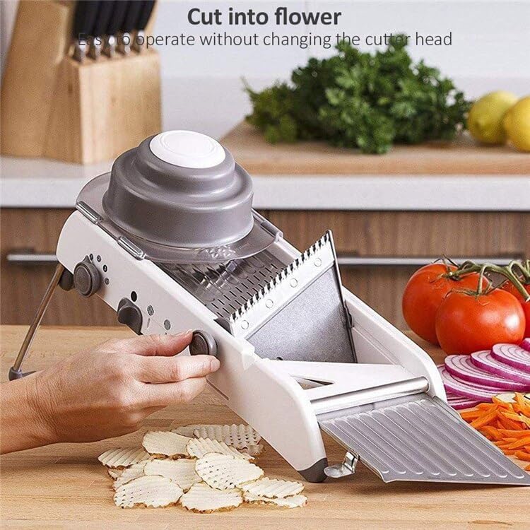 Mandoline Vegetable Slicer, Professional Adjustable Kitchen Slicer and Julienne Cutter for Fruits and Vegetables, Mandolin Food Slicer for Vegetables, Potato, Onion, Cabbage - Image 5