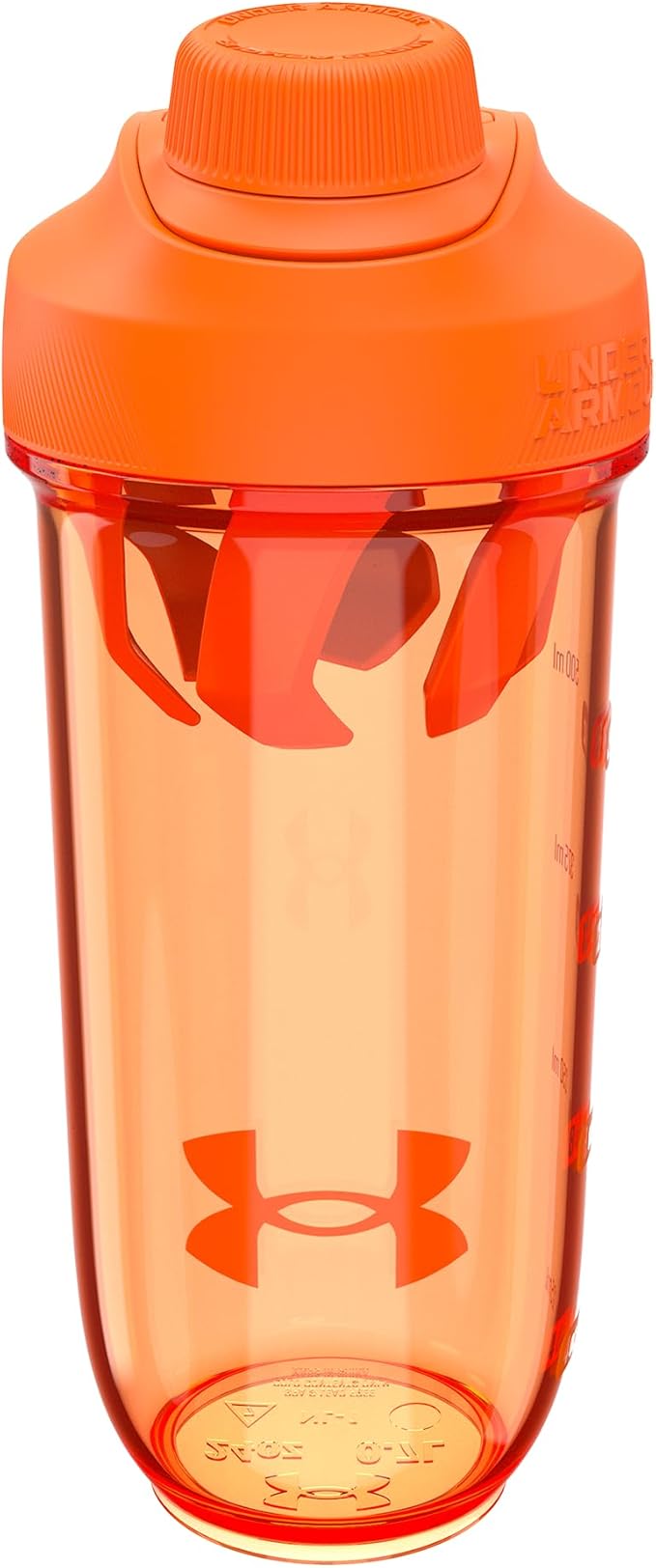 Under Armour UA 24oz Clarity Shaker Bottle Blaze Orange/Blaze Orange OSFA