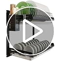 Kitchen Dish Rack,Hanging Dish Drying Rack Organizer Storage Shelf Over Sink,2 Tier Wall Mount Bowl Holder with Drain Tray and Silverware Stainless Steel Black Coating Ajustable Height