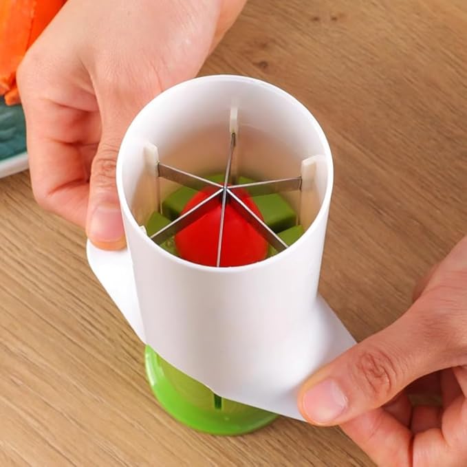 Grape Cutter, Carrot Slicer, Tomato Cutter & Cucumber Slicer in One, Multi Purpose Fruit & Vegetable Cutter,Perfect for Healthy Snacks and Baby Food
