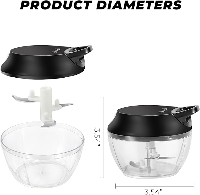 Manual Vegetable Chopper Hand String Garlic Mincer Onion Cutter Manual Food Processor for Ginger, Chili, Fruit, Meat, Nuts Food Chopper 550ml