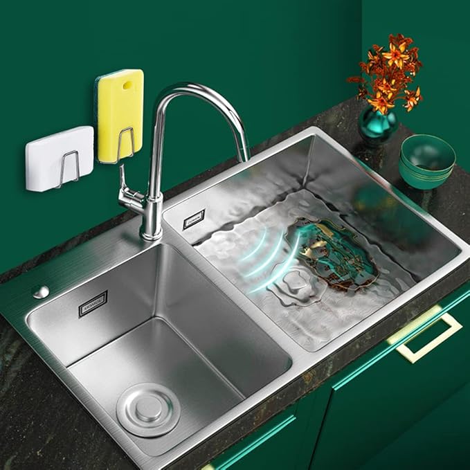 Sponge Holders for Kitchen Sink Adhesive Sponge Holder Sink Caddy Stainless Steel Rust Proof Waterproof, Quick Drying ﻿