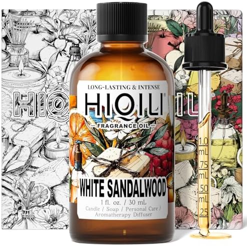 HIQILI White Sandalwood Fragrance Oil for Candle, Diffuser & Body by HIQILI