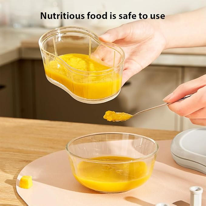 Food Chopper Manual Garlic Mincer Onion Vegetable Chopper Easy to Hand Push Garlic Cutter Portable Small Food Processor for Chili Peppers Fruits Household Kitchen