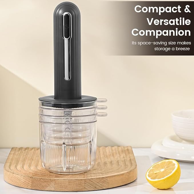 Wireless Electric Food Processor, 4-Cup Portable Food Chopper for Vegetables Meat Garlic, USB Rechargeable Mini Blender with Stainless Steel Blades