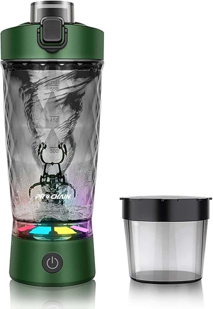 PROCHAIN Electric Protein Shaker Bottle, Protein Shakes Mixer, Portable Pre Workout Self Mixing Cup, Made with BPA-Free Tritan, 22oz