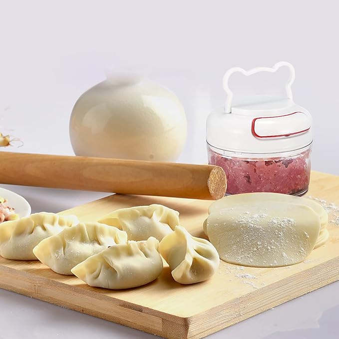 Manual Food Chopper for Vegetable Fruits Nuts Onions Garlic Ginger Chili Spice Herbs, Mini Chopper Hand Pull Mincer Blender Mixer Food Processor, Hand Pull String Portable Choppers Cutter with Handle