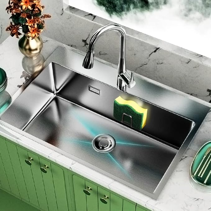 Sponge Holders for Kitchen Sink Adhesive Sponge Holder Sink Caddy Stainless Steel Rust Proof Waterproof, Quick Drying ﻿