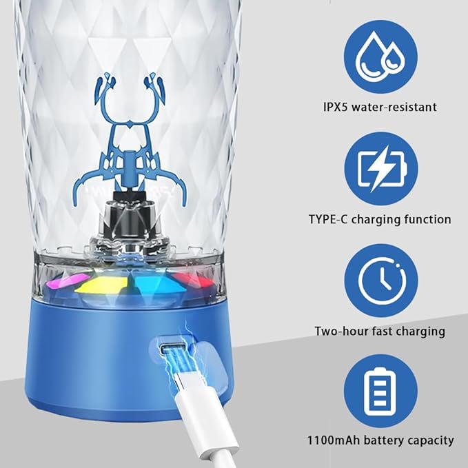 PROCHAIN Electric Protein Shaker Bottle, Protein Shakes Mixer, Portable Pre Workout Self Mixing Cup, Made with BPA-Free Tritan, 22oz
