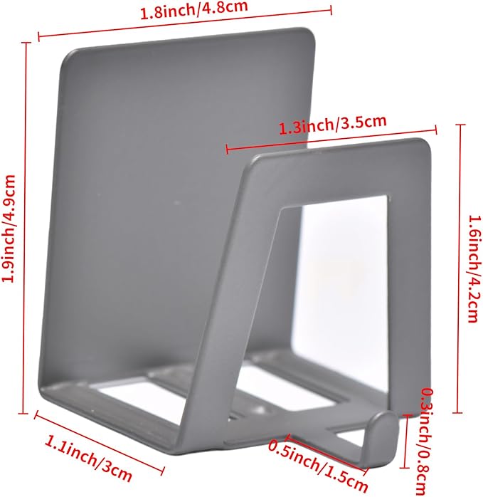 6 Pack Pot Lid Holders with Hook, Pot and Pan Hangers for Kitchen Inside Cabinet Wall Mount Rack Cabinet Door Lid Organizer, Save More Space, Grey