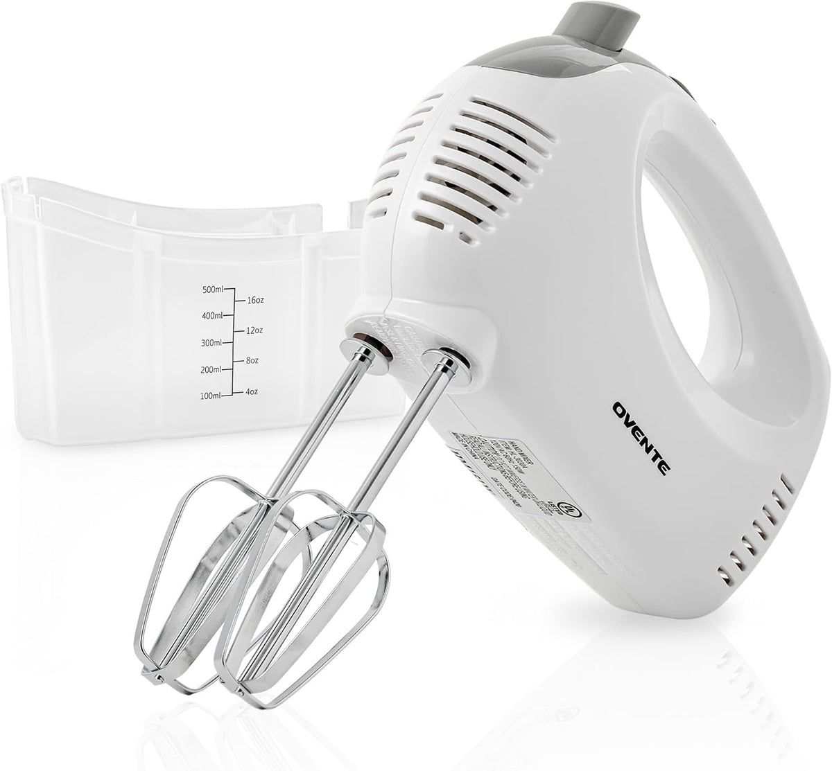 5-Speed Electric Hand Mixer with Storage Case, White HM151W