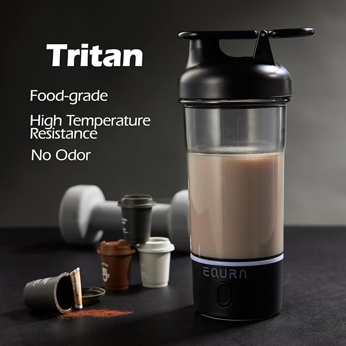 Electric Protein Shaker Bottle, 25.4 Oz Pulse Blender Bottles For Protein Mixes, | Tritan | Bpa Free| Portable Mixer Cup, Rechargeable Shake Cups And Meal Replacement Shakes(White)