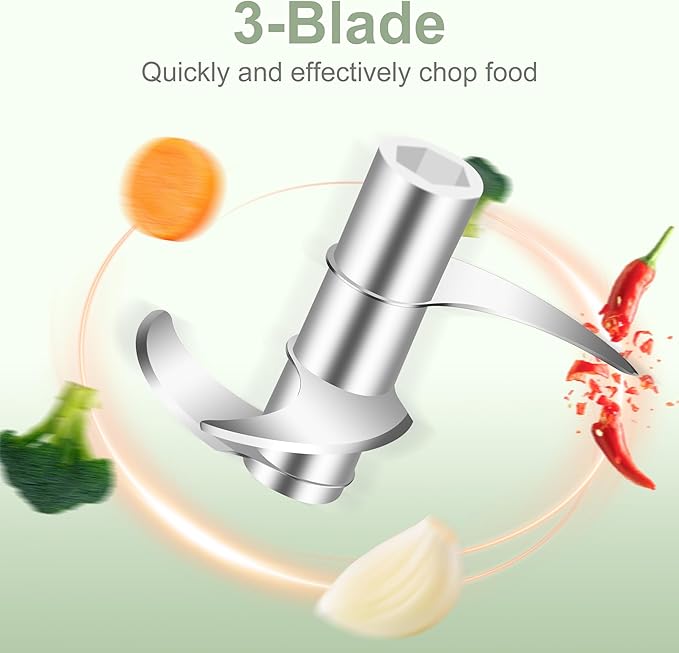 250ML Mini Electric Garlic Mincer, Onion Chopper Grinder Masher, USB Wireless Garlic Press, Small Food Processor Blender for Vegetable Ginger Chili, White
